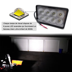 Hooma 40W Headlights LED Work Light Compatible with John Deere/ New Holland/ Case Tractor