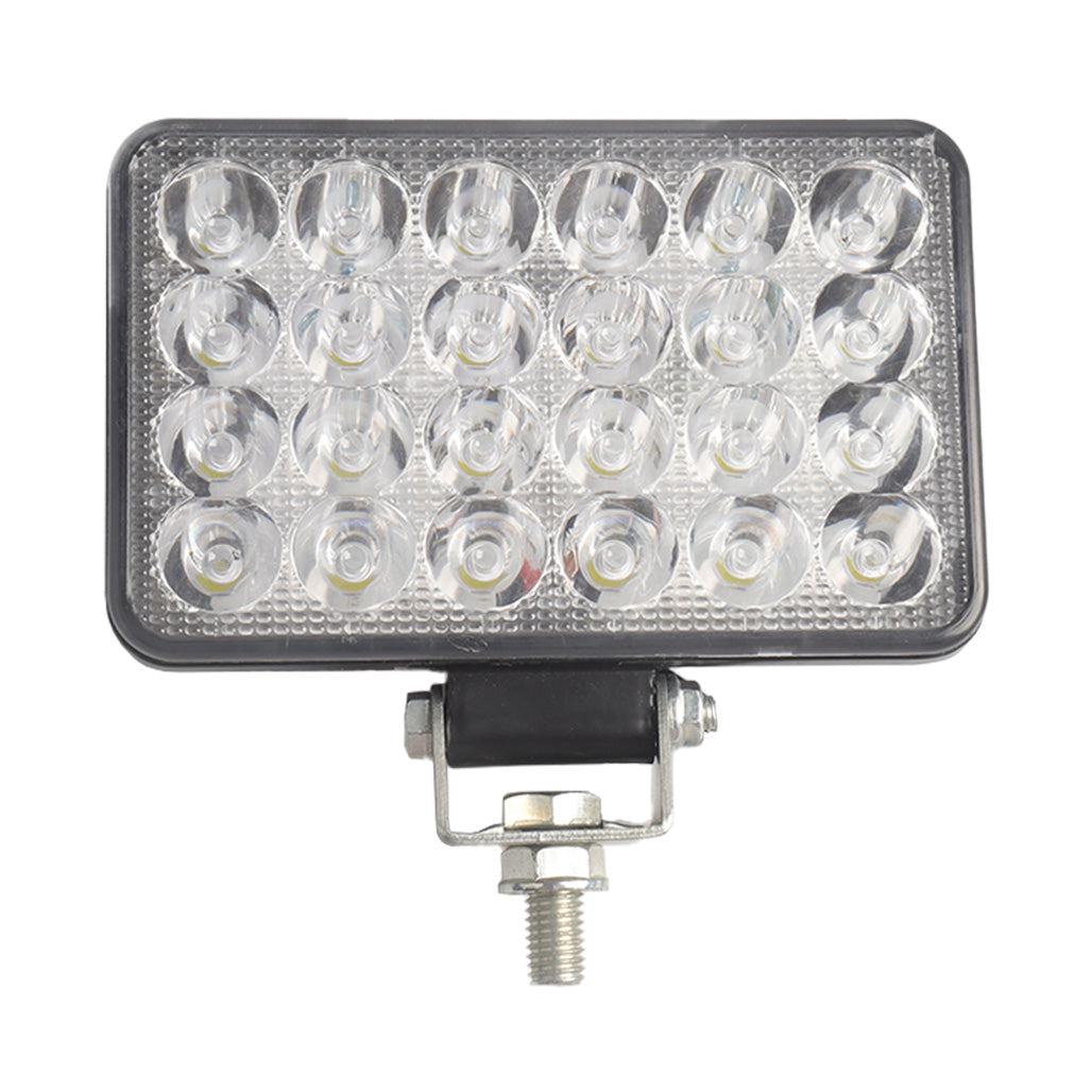 6.6 Inch LED Work Lights 48W 3840 Lumen Flood Light Off Road Driving Light Pod Fits Tractor Excavator Farm Engineer Truck SUV ATV 12V 24V 48V