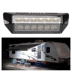 2 PCS Multifunction Motorhome LED Awning Light 5700K Caravan Awning Lights 12V Used as Scene Light (Reverse) + Warning Light 1200 Lumen RV Campervan Exterior Porch Lights