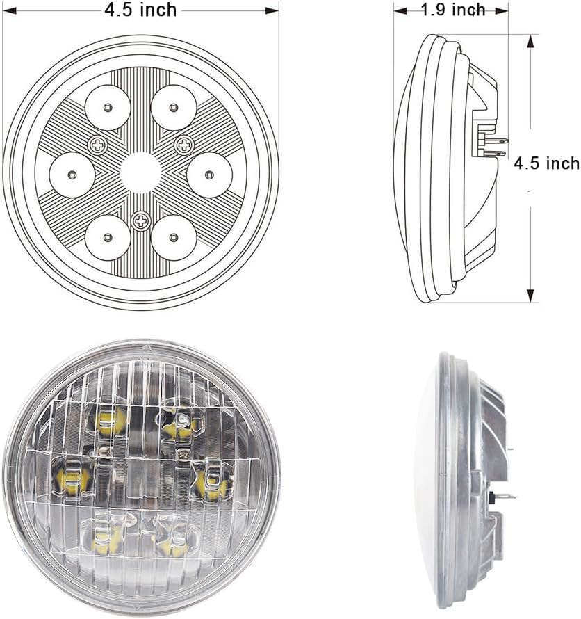 Par36 4.5In 30W Agriculture Tractor 4411 4410LED Work Light for John Deer, Case IH