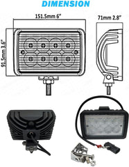 6'' 40W Agricultural  Flood  LED Work Light Tractor Light  92269C1 For Case New Holland, John Deere Case IH Tractor