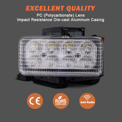 40W Work Light 12V LED Headlight Compatible With Kubota SVL Series Skid Steer OEM NO. V0511-53510